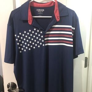 American Flag Izod dry fit Golf Polo